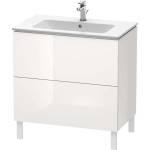 Duravit L-Cube - Шкафче за умивалник 86x82x48 см, 2 чекмеджета, лъскаво бяло LC662602222 (LC662602222)
