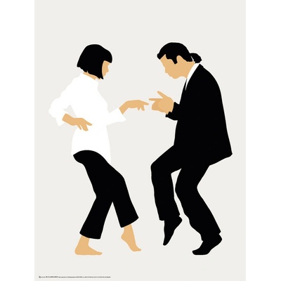 Plakát, Obraz - Dance Mia and Vincent, 45 × 60 cm