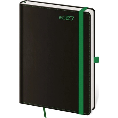 Helma A5 týždenný 2027 BLACK GREEN
