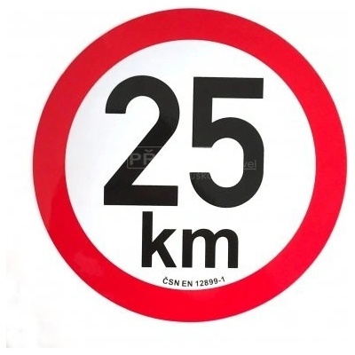 Omezení rychlosti 25 km retroreflexní pr. 200 mm