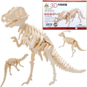  Дървен 3d пъзел Динозавър Асорти