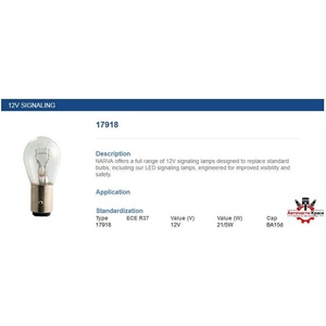 NARVA NARVA-17918 -12V 21/5V -BA15d ('17918)