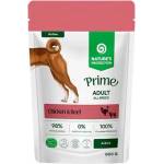 AKVATERA Nature's Protection DOG Prime Adult Dogs Active All Breeds - with Chicken and Beef, пауч за пораснали активни кучета от всички породи - хапки в сос с пилешко и говеждо месо, Литва - 500 гр 210800