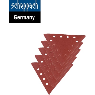 Scheppach Триъгълна шкурка за шлайфане Едрост 120, 10 броя / Scheppach 7903800603 / (SCH 7903800603)