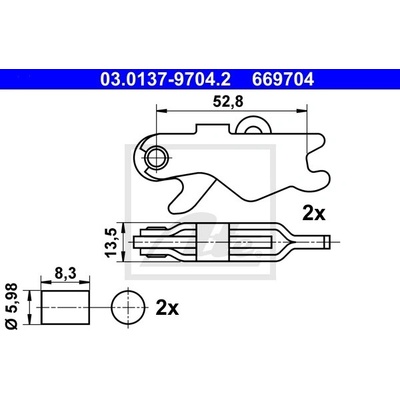 Opravná sada pro parkovací brzdu ATE 03.0137-9704.2 (03013797042)