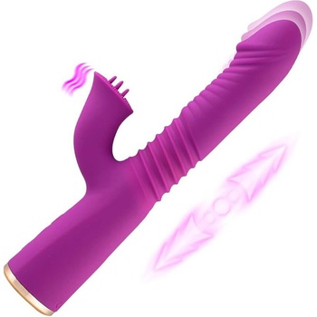 Image 1 of HISMITH HSG007 Conner Telescopic Dual Stimulation Vibrator Purple