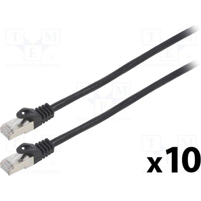 Lanberg PCF6-20CC-0500-BK Patch F/UTP Cat 6 RJ45 vidlice z obou stran lanko CCA