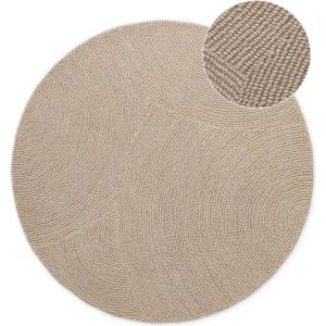 Hanse Home Бежов ръчно изработен вълнен кръгъл килим ø 150 cm Calmio - Hanse Home (106221-150)
