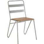 Premier Housewares Сив/в естествен цвят трапезен стол от масивен бряст District - Premier Housewares (5501328)
