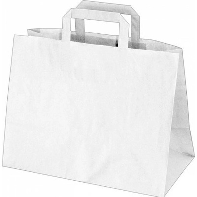 Taška na Menuboxy papierová menšia 32+17x27cm biela, 1ks