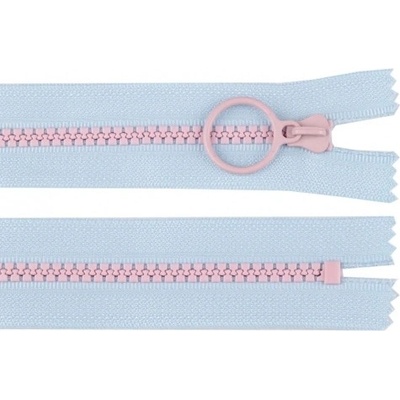Zip kostěný 20cm - sv.modrá