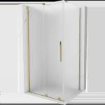 Mexen Velar плъзгаща се душ кабина 110 x 100 см, мат, злато - 871-110-100-31-50 (871-110-100-31-50)
