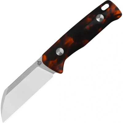 QSP Knife Baby Penguin 14C28N, 2 tone stonewash-satin, Tortoise resin QS130BP-B1