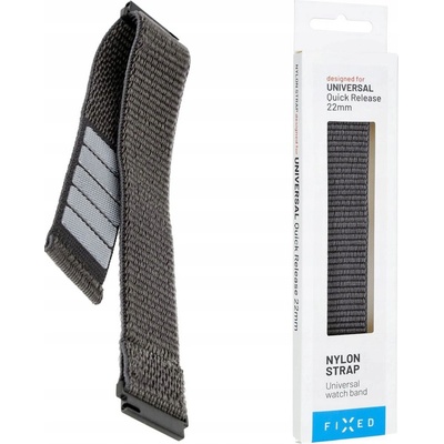 FIXED Nylon Sporty Strap with Quick Release 22mm for smartwatch, dark gray FIXNST2-22MM-GR