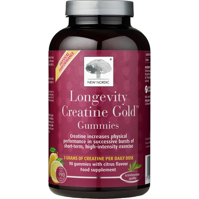 New Nordic Longevity Creatine Gold Gummies 90 želé bonbónů