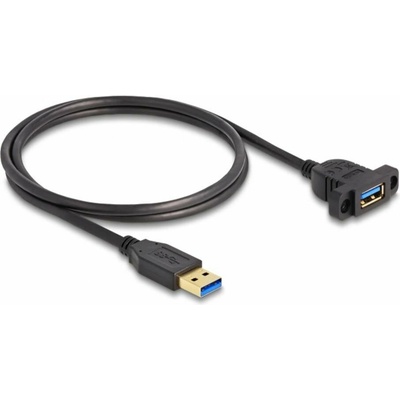 Delock 87855 USB 3.2 Gen 1 USB A zásuvka USB A vidlice 1m černý