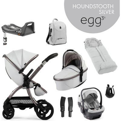 BabyStyle kombinovaný Egg3 set 8 v 1 Houndstooth Silver Special Edition 2025