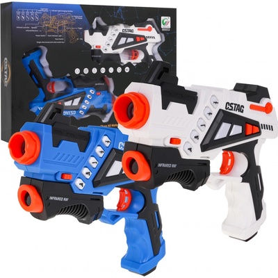 RKToys Sada laserových pistolí Blue White 2 ks
