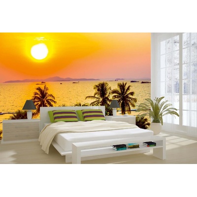 DIMEX ART Самозалепваща се флизелинова фототапета силует на палма 375 x 250 см