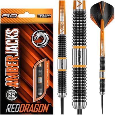 Šípky Red Dragon steel Amberjack 18 - 22g, 90% wolfram Hmotnosť šípky: 22g