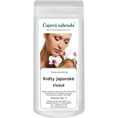 Čajová zahrada Květy japonské třešně zelený ochucený čaj 80 g