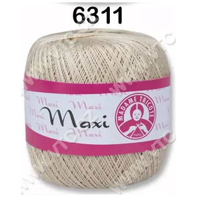 MADAME TRICOTE PARIS Příze Maxi - klasická i Metallic Maxi: 6311 Krémová