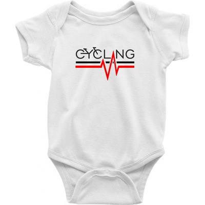 Cycling ekg Dojčenské body krátký rukáv biele