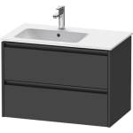 Duravit Ketho. 2 - Шкафче за умивалник 55x81x48 см, 2 чекмеджета, графит матов K25267049490000 (K25267049490000)