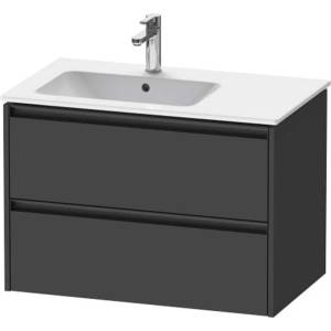 Duravit Ketho. 2 - Шкафче за умивалник 55x81x48 см, 2 чекмеджета, графит матов K25267049490000 (K25267049490000)