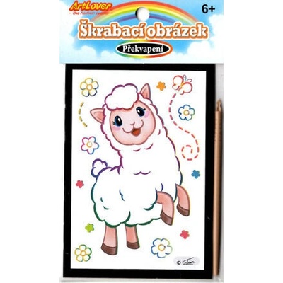 ArtLover Škrabací obrázok prekvapenia mini lamy