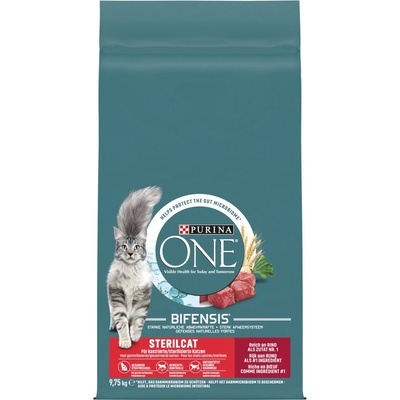 Purina One Sterilcat bohatý na hovädzie mäso a pšenicu 9,75 kg