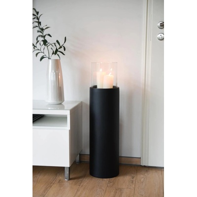 eshop-kvetinace.sk Okrúhly svietnik CANDIRO, sklolaminát, výška 80 cm, čierný
