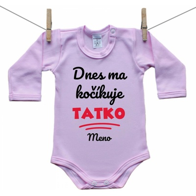 Boodyy Ružové body s dlhým rukávom Dnes ma kočíkuje tatko
