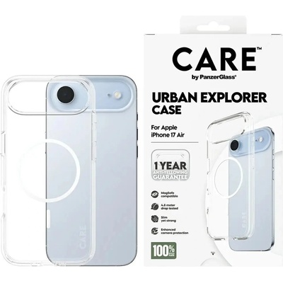 ГРИЖА от PanzerGlass Флагман Urban Explorer Case w. Бял MagSafe за iPhone Air - прозрачен (5715685026843)