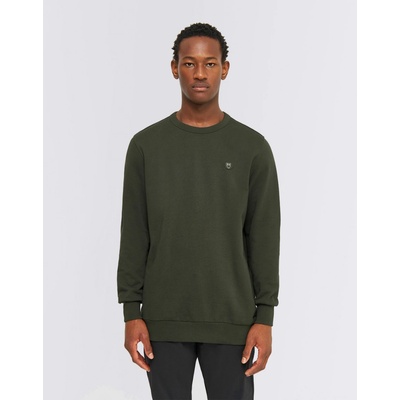 Knowledge Cotton Erik Basic Badge Sweat 1090 Forrest Night