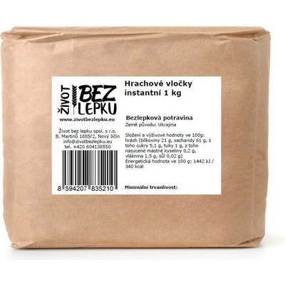 Život bez lepku Hrachové vločky instantní 1 kg