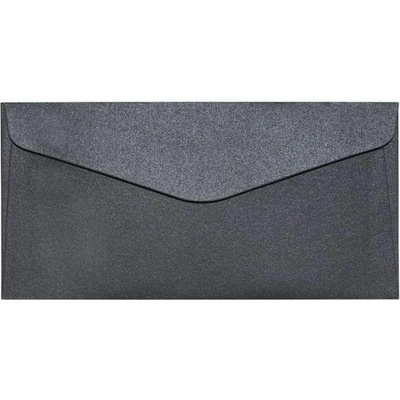 Ozdobné obálky Pearl - DL, 150 g/m2, perleťově černé, 10 ks