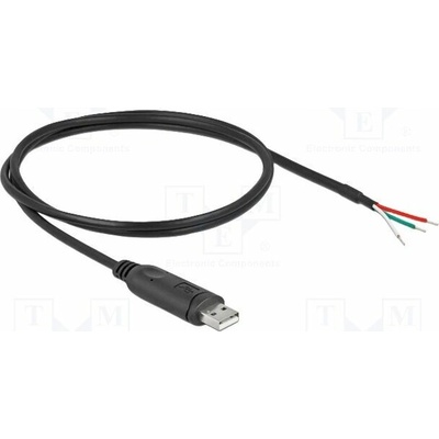 Delock 62930 USB 2.0 vodiče USB A vidlice zlacený 1m černý
