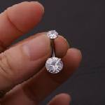 HARAHU Пиърсинг обеца li-23612 - Сребърна / Кръг kp23612