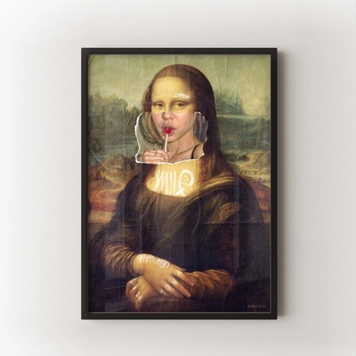 Mona Lisa Velikost: 50x70 cm, Rám: Černý