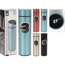 Kinekus Termoska s digitálnym teplomerom mix farieb 450 ml