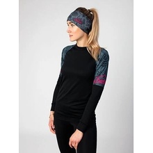 Drexiss Dámské funkční UV tričko CoolMax flowers all grey dlouhý rukáv