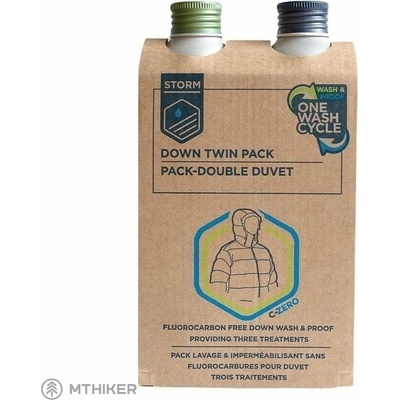 Storm Care Down Wash & Proof Twin Kit set pracieho a impregnačného prostriedku, 2 x 225 ml