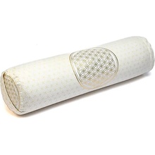 Phoenix Import Yogi & Yogini Bolster valec na jogu so symbolom ECO pohánka 100% organická bavlna 60 x 16 Biela