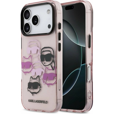KARL LAGERFELD IML Multi K&CH Heads Задний Чехол за iPhone 17 Pro Pink Karl Lagerfeld | Rozov | ЖЕНИ | UNI