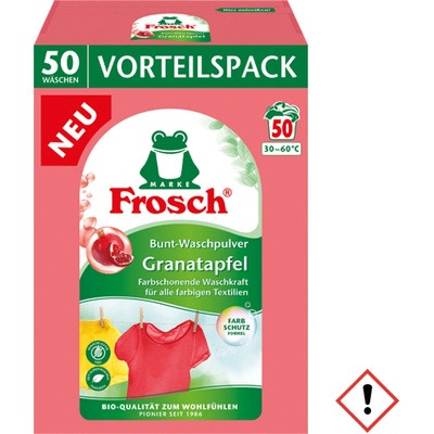 Frosch prací prášok na farebné prádlo Granátové jablko 3,3 kg 50 praní