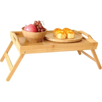 Image 1 of Kinghoff Бамбукова масичка за легло Kinghoff KH-1502, 50x30x7 см, Сгъваема (KH-1502)