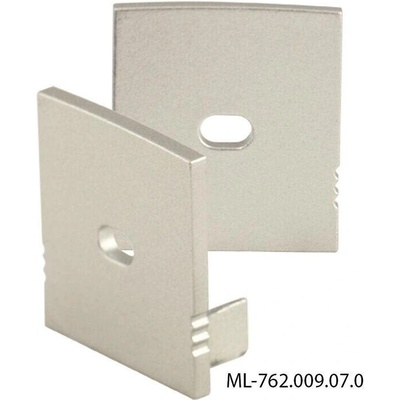 ML-762.009.07.1 Koncovka s otvorem pro ZN, stříbrná barva, 1 ks