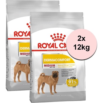 Royal Canin Medium Dermacomfort гранули за средни кучета с проблеми с кожата 2 x 12 кг