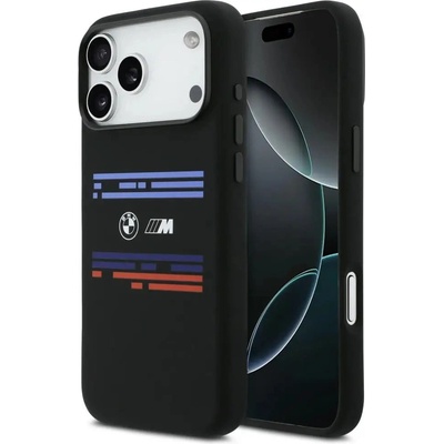 BMW M силиконов хоризонтален калъф MagSafe за iPhone 17 Pro Max - черен (3666339484552)